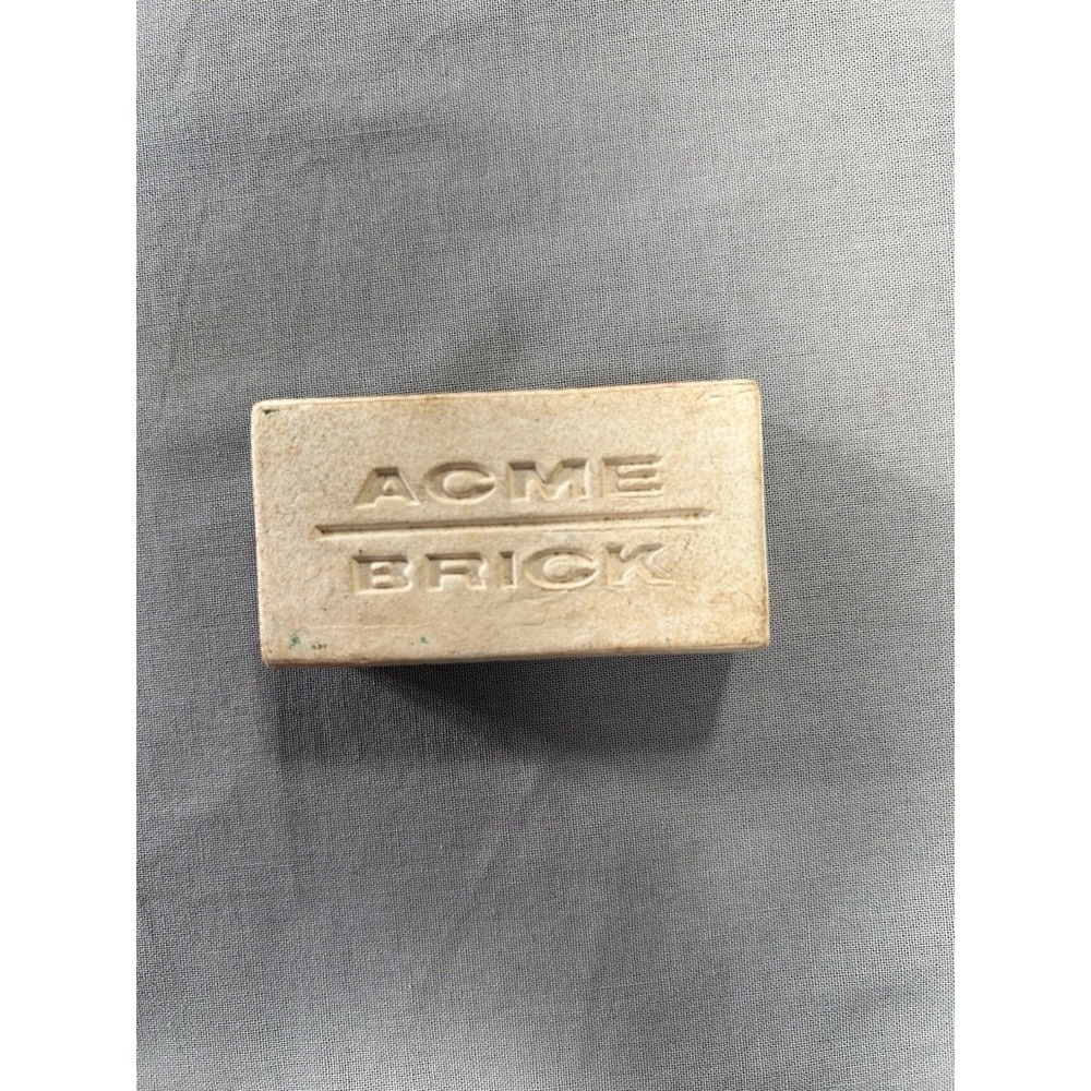 Vintage Acme Brick Promotional Paperweight 2.75"x1.5" Salesman Sample Advertise